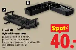 Lidl LIVARNO Hylde til brusenichen tilbud