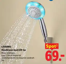 Lidl LIVARNO Håndbruser med LED-lys tilbud
