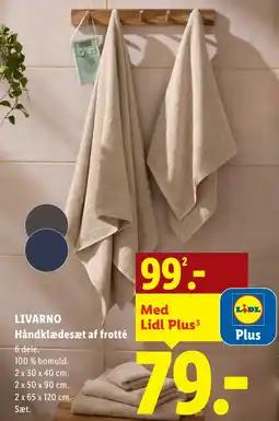 Lidl LIVARNO Håndklædesæt af frotté tilbud
