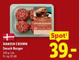 Lidl DANISH CROWN Smash Burger tilbud