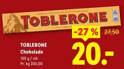 Lidl TOBLERONE Chokolade tilbud