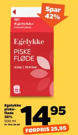 Netto Egelykke piske- fløde 36% tilbud