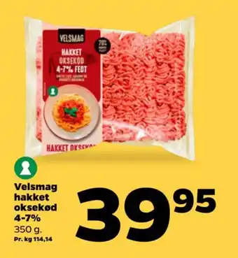 Velsmag hakket oksekød 4-7%