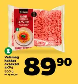 Netto Velsmag hakket oksekød 4-7% tilbud