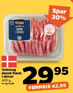Netto Velsmag dansk flæsk i skiver tilbud