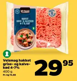 Netto Velsmag hakket grise- og kalve- kød 4-7% tilbud