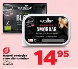Netto Naturli' økologisk smør eller smørbar tilbud