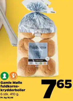 Netto Gamle Mølle fuldkorns- krydderboller tilbud
