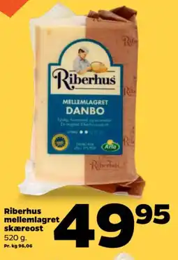 Netto Riberhus mellemlagret skæreost tilbud
