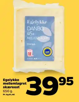 Netto Egelykke mellemlagret skæreost tilbud