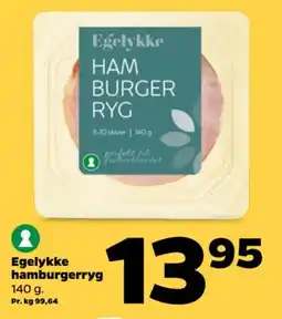 Netto Egelykke hamburgerryg tilbud