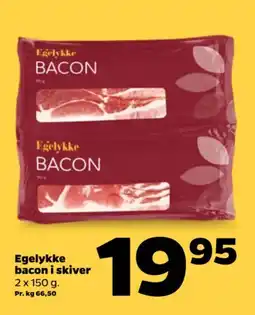Netto Egelykke bacon i skiver tilbud