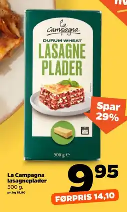 Netto La Campagna lasagneplader tilbud