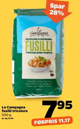 Netto La Campagna fusilli tricolore tilbud