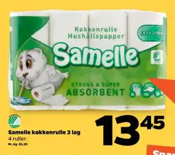 Netto Samelle køkkenrulle 3 lag tilbud