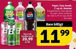 Løvbjerg Pepsi, Faxe kondi, 7-up el. Booster tilbud