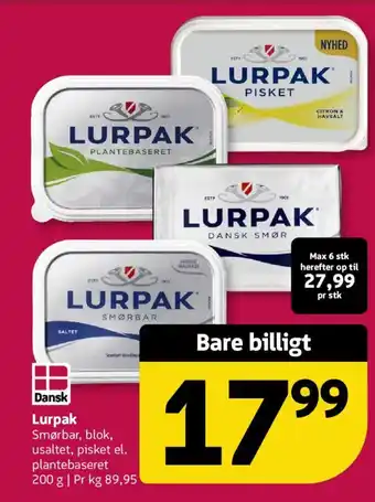Løvbjerg Lurpak tilbud