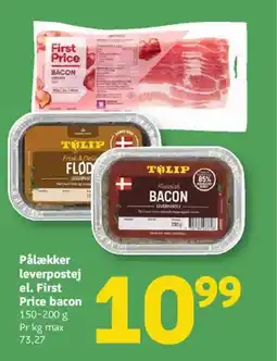 Løvbjerg Tulip Pålækker leverpostej el. First Price bacon tilbud