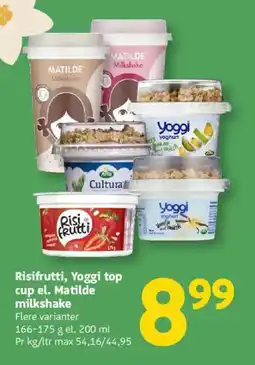 Løvbjerg Risifrutti, Yoggi top cup el. Matilde milkshake tilbud