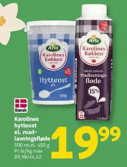 Løvbjerg Karolines hytteost el. madlavningsfløde tilbud