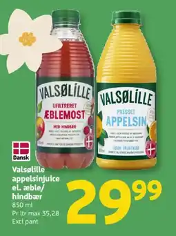 Løvbjerg Valsølille appelsinjuice el. æble/ hindbær tilbud