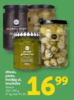 Løvbjerg Gestus Oliven, pesto, hvidløg el. bruchetta tilbud