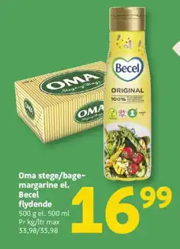 Løvbjerg Oma stege/bage- margarine el. Becel flydende tilbud