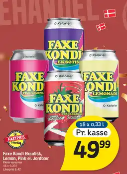 Fakta Tyskland Faxe Kondi Eksotisk, Lemon, Pink el. Jordbær tilbud