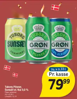 Fakta Tyskland Tuborg Pilsner, Sunsæt el. Nul 0,0% tilbud