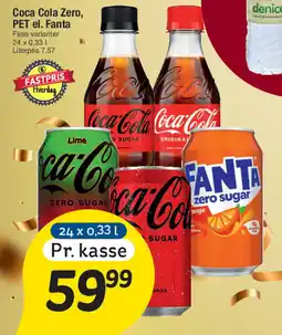 Fakta Tyskland Coca Cola Zero, PET el. Fanta tilbud