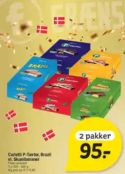 Fakta Tyskland Carletti P-Tærter, Brazil el. Skumbananer tilbud