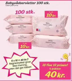 Hi five Babyvådservietter 100 stk tilbud