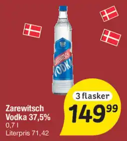 Fakta Tyskland Zarewitsch Vodka 37,5% tilbud