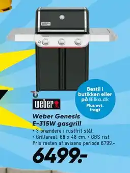 Bilka Weber Genesis E-315W gasgrill tilbud