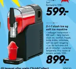 Bilka 2-i-1 slush ice og soft ice maskine tilbud