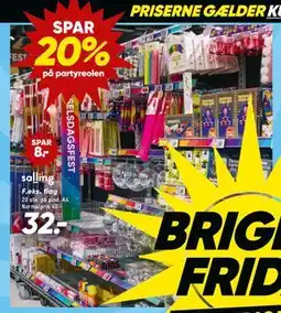 Bilka SPAR 20% på partyreolen tilbud