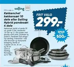 Bilka Køkkenchef køkkensæt 10 dele eller Salling Hybrid pandesæt 4 dele tilbud