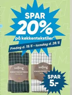Bilka SPAR. 20 på køkkentekstiler tilbud