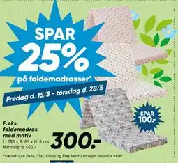 Bilka foldemadras med motiv tilbud