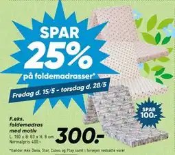 Bilka SPAR. 25% på foldemadrasser tilbud