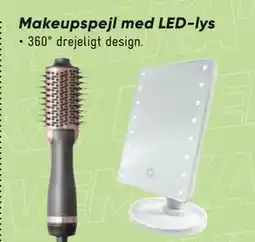 Bilka Makeupspejl med LED-lys tilbud