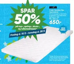 Bilka SPAR 50% på top-, spring-, skum-, og rullemadrasser tilbud