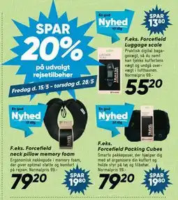 Bilka Spar 20% på udvalgt rejsetilbehør tilbud