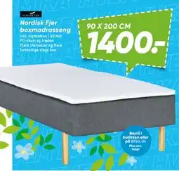 Bilka Nordisk Fjer boxmadrasseng tilbud