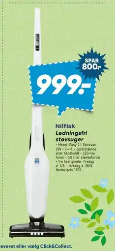 Bilka Ledningsfri støvsuger tilbud