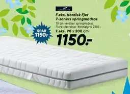 Bilka Nordisk Fjer 7-zoners springmadras tilbud