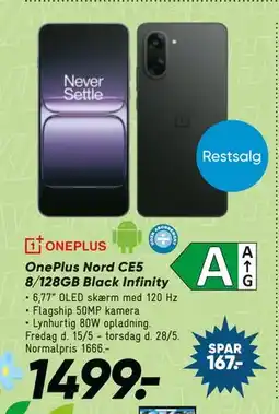 Bilka OnePlus Nord CE5 8/128GB Black Infinity tilbud