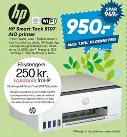 Bilka HP Smart Tank 5107 AIO printer tilbud