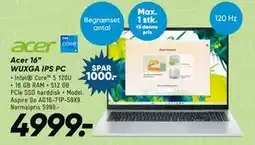 Bilka Acer 16” WUXGA IPS PC tilbud