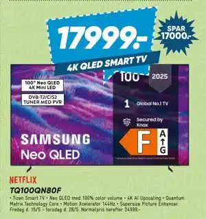 Bilka SAMSUNG TQ100QN80F tilbud